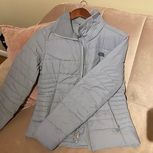 NORTH FACE Gray Puffer Jacket